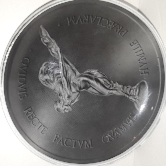 c VERY RARE ROLLS ROYCE FLYING LADY HOOD ORNAMENT MASCOT DISH PLATE - Picture 1 of 4